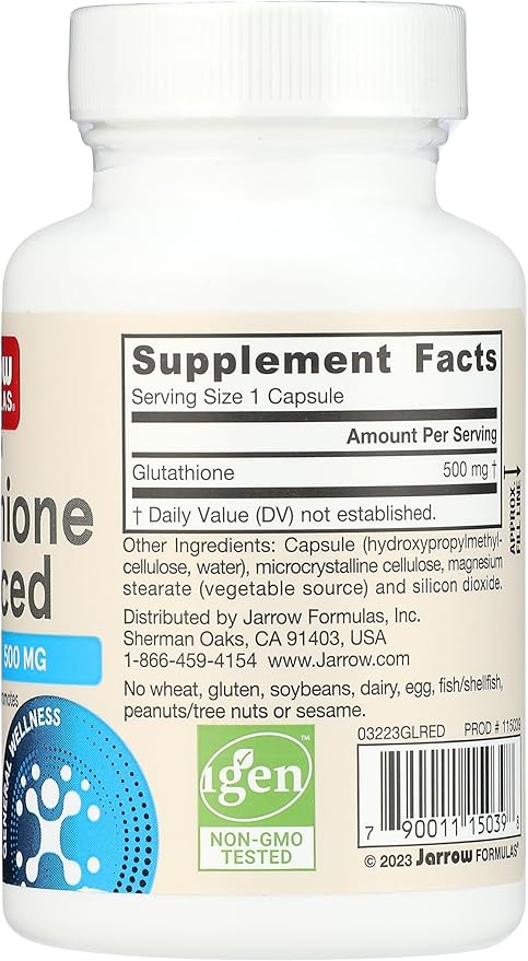 Jarrow Formulas Reduced Glutathione 60 Ct
