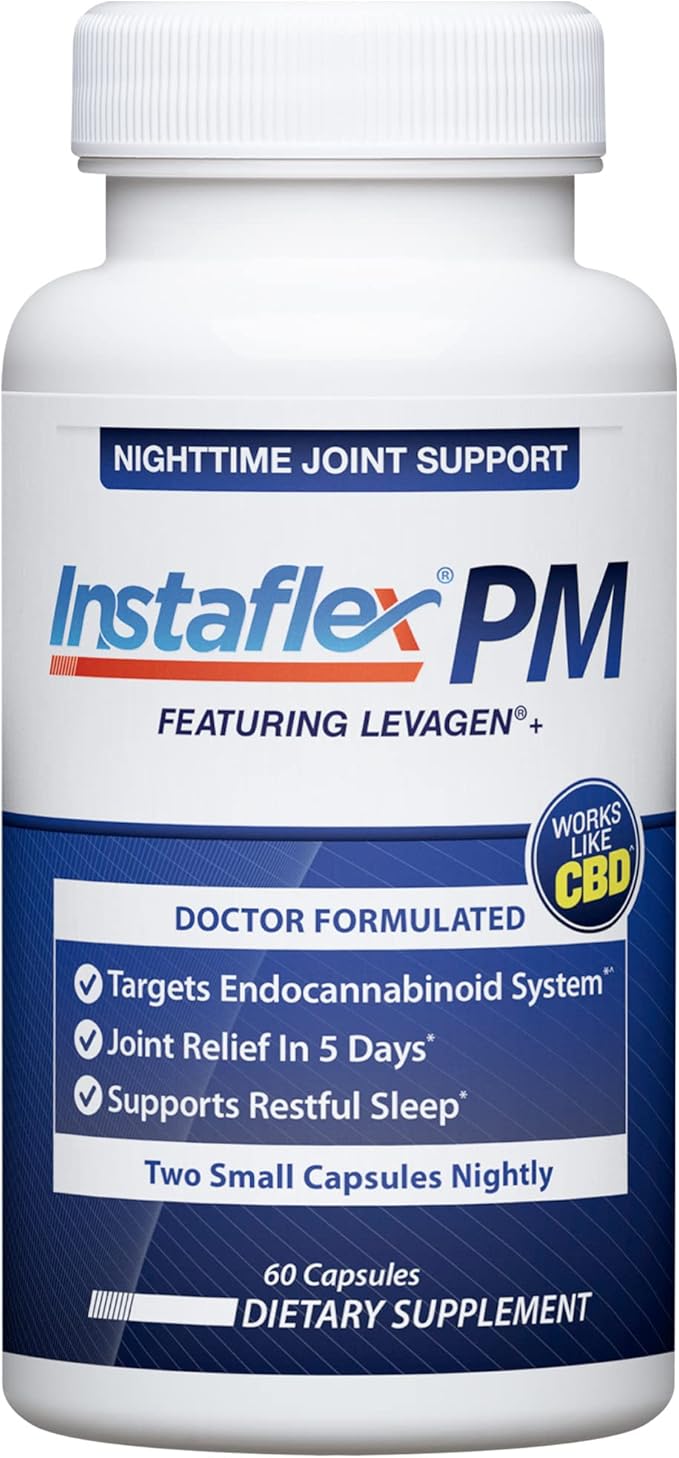 Instaflex PM Nighttime Joint Support with Levagen Tamaflex GABA Ashwagandha Passionflower Extract Mobility Sleep Support - 60 Capules