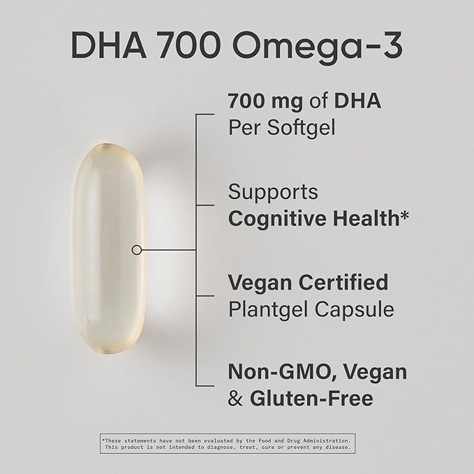 Sports Research® Vegan Supplements Pack - Vegan DHA 700mg Omega-3 + Vitamin D3 K2 5000iu + Magnesium L-Threonate Capsules 2000mg