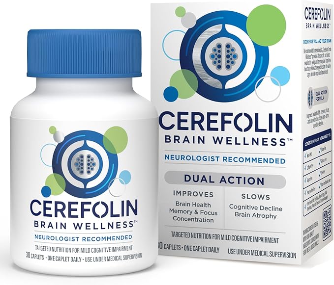 Brain Wellness Targeted Nutrition for Cognitive Support Improves Memory Focus &amp Concentration L-Methylfolate NAC B12 Neurologist Recommended (30 Count)
