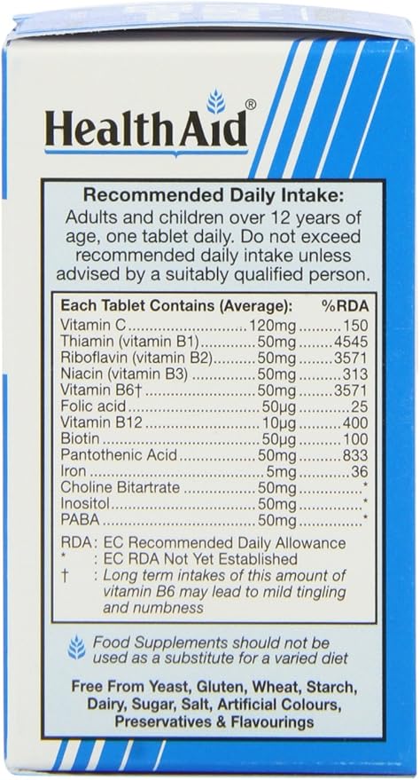 Health Aid Vit B50 Complex - Prolonged Release 30 Tablets