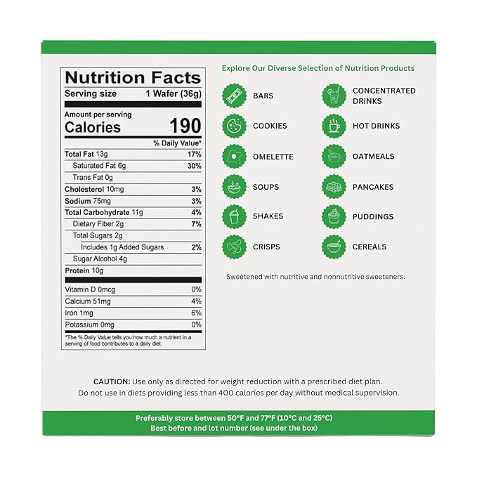 Nutmeg State Nutrition - High Protein Wafer Bars Protein Snack Bars Low Calories Low Sugar 7 Servings Per Box (1 Box (7 Servings) Peanut)