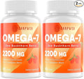 Omega-7 Sea Buckthorn Oil - with Omega-3 EPA/DHA Fish Oil Cinnamomum Fenugreek ALA Green Tea Cayenne Pepper Turmeric Resveratrol Black Pepper - Gluten-Free 2Pack