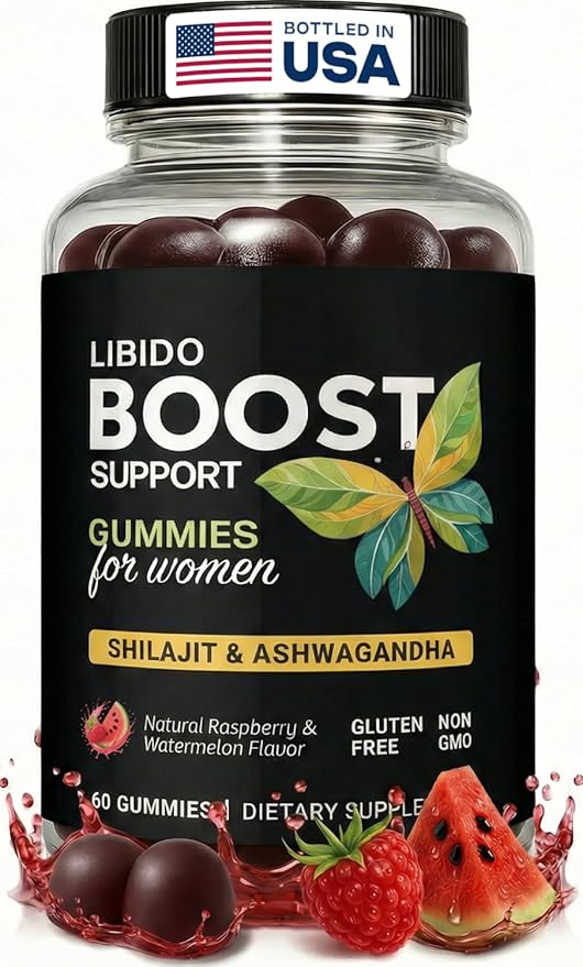 Libido Support for Women Gummies - Fast Acting Intimacy and Mood Support Libido Gummies for Women with Shilajit and Ashwagandha - 60 Ct