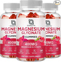 Magnesium Glycinate Gummies 400 mg with 100 mg Composite magnesium - Chelated Magnesium Potassium Supplement with Vitamin D B6 Supports Calm Sleep Memory &amp Muscle CrampsSugar Free - 180 Gummie