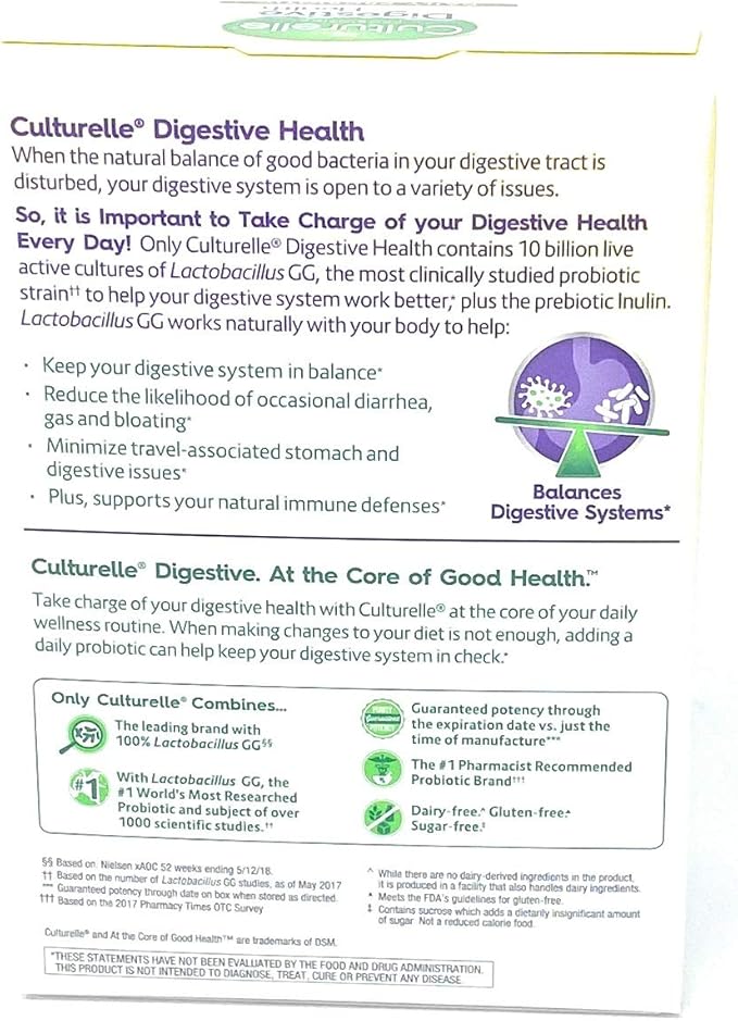 Culturelle Digestive Health Probiotic 80 Capsules