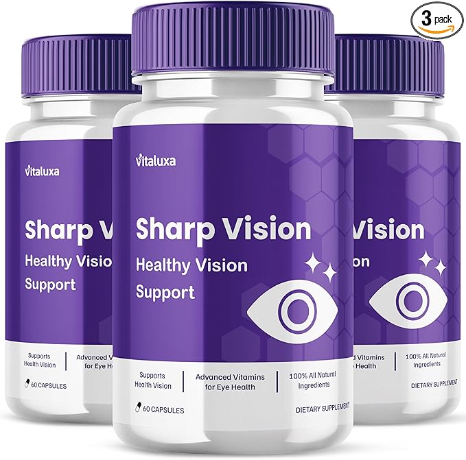 (3 Pack) Sharp Vision Capsules SharpVision Supplement Premium Advanced Maximum Strength Formula Sharpe Vision Healthy Eyes Support Natural Ingredients Vitamins Pills Sharper Vision Reviews (180 ct)