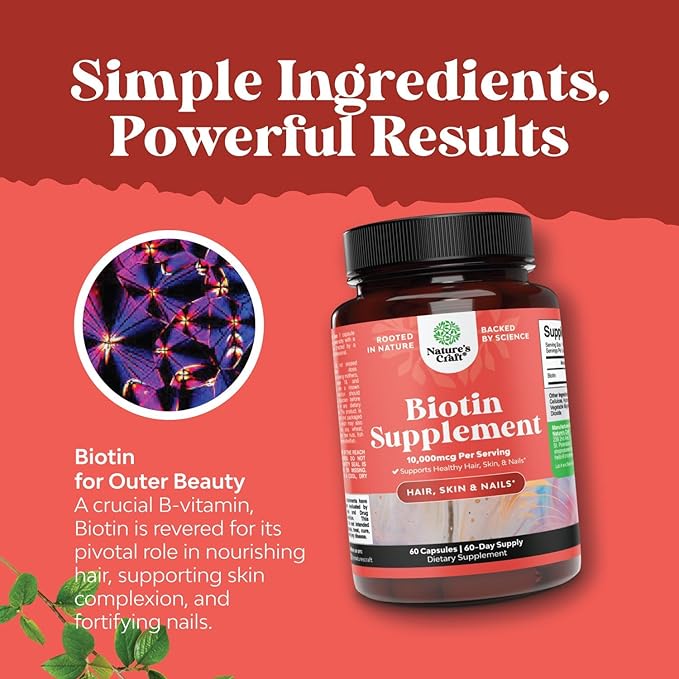Bundle of Pure Magnesium Glycinate Supplement 400mg Per Serving for Mood Sleep &amp Relaxation Support and 10000 mcg Pure Biotin Pills - Promotes Thicker &amp Fuller Hair - Get Clear Skin Strong Nai