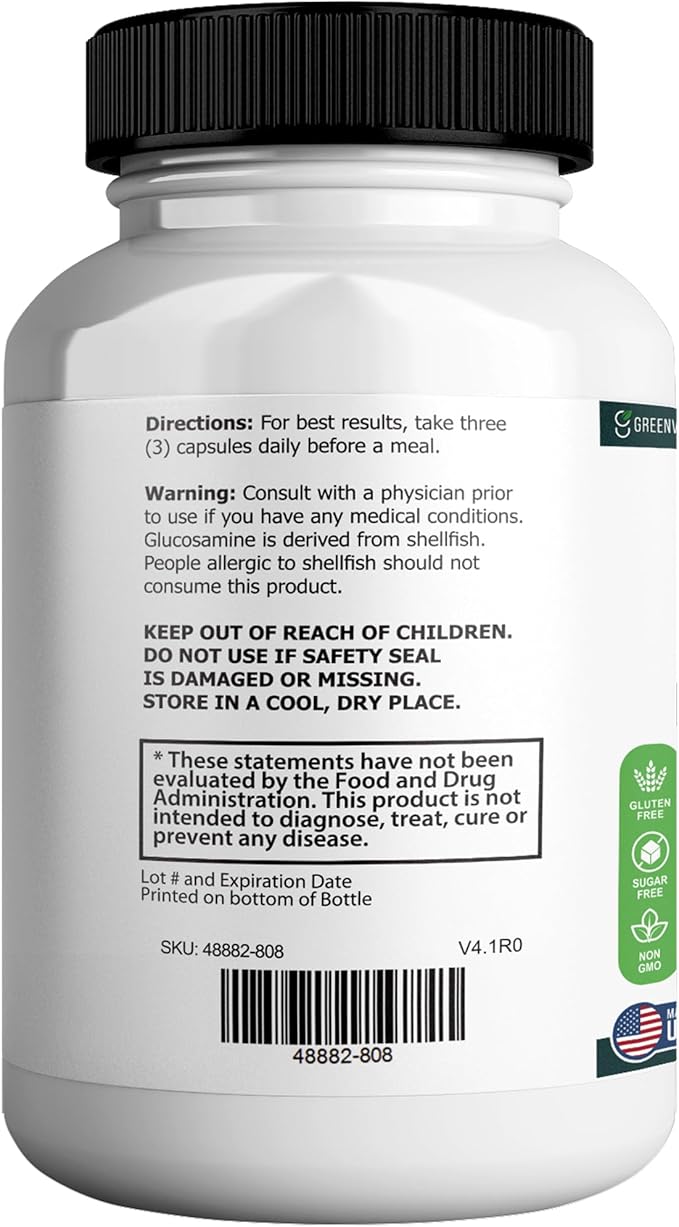 Healthy Flow Joint Support Max 1500mg Glucosamine 60 Capsules Maximum Strength Joint Support Supplement (5)