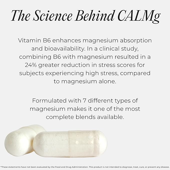 CALMg Magnesium Supplement for Enhanced Sleep &amp Relaxation. Ultimate Sleep aid with Seven Types of Magnesium for Wellness &amp Recovery Support. Ideal for Post-Surgery Comfort and Sleep Enhancing