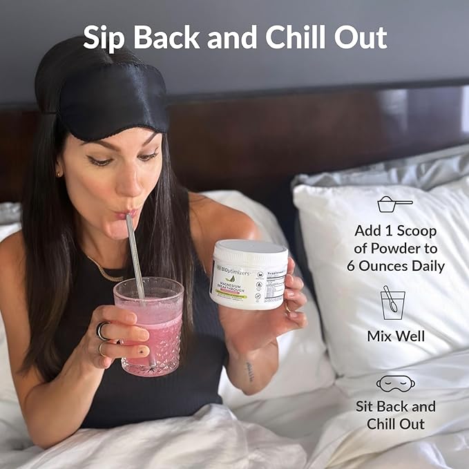 BIOptimizers Magnesium Breakthrough Drink - 8 Forms of Magnesium Electrolytes Sleep Health Stress Muscle Recovery Heart Support | Glycinate Citrate Malate - Fruit Punch