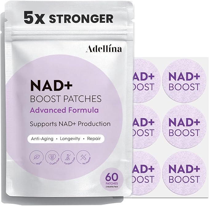 NAD+ Patches for Women 60 Count: Advanced Formula with NMNH Nicotinamide Coq10-2 Months Pack