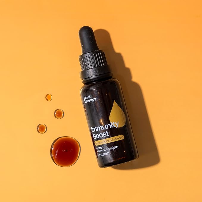 Plant Therapy Organic Immunity Boost Tincture 30 mL (1 oz) with Ehcinacea Elderberry &amp Lemon Balm Extract Supports a Healthy Immune System Natural Defense Against Seasonal Threats