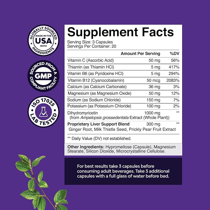 Bundle of Liver Support NAC - N Acetyl Cysteine with Antioxidants Turmeric Choline Dandelion &amp L-Glutathione and Nighttime Liver Detox &amp Hydration with DHM Dihydromyricetin Milk Thistle &amp