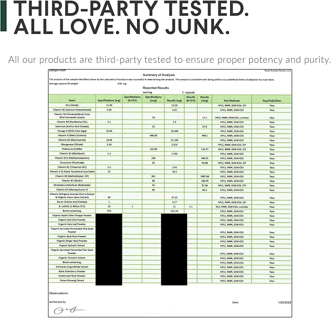 Nutritional Roots Multivitamin+ Award-Winning Plant-Based (Vegan) Multivitamin Organic Vegetables &amp Herbs Fermented Vitamins Probiotics Doctor's Choice 45 Servings