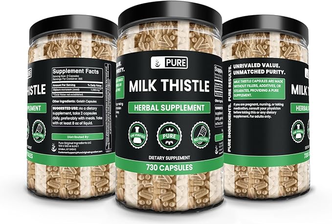 Pure Original Ingredients Milk Thistle (730 Capsules) No Magnesium Or Rice Fillers Always Pure Lab Verified