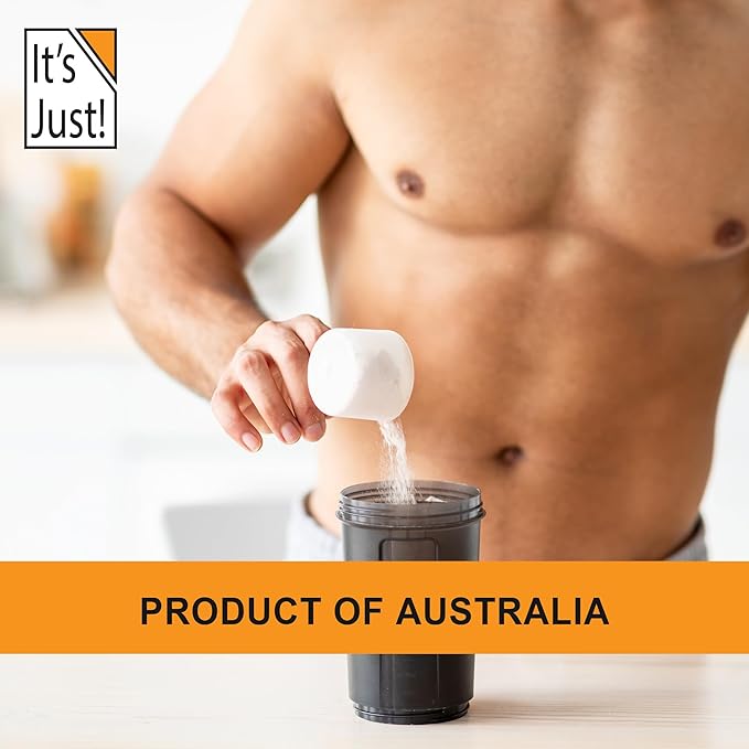 It's Just! - 100% Whey Protein Concentrate Grass-Fed Pasture Raised Made in Australia RBST/rBGH Hormone Free Premium WPC-80 No Added Flavors (Grass-Fed Unflavored 1.25 Pound)