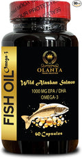 Wild Alaskan Salmon Oil Formula with Omega 3 | Immune Support for Joints &amp Heart | Source of Omega-3 Fatty Acids EPA and DHA - 1 Bottle 60 Capsules