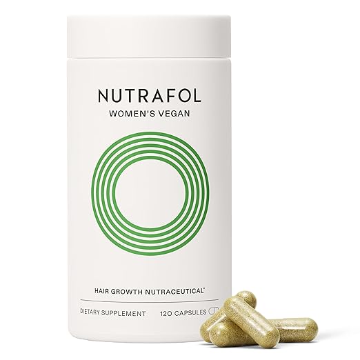 Nutrafol Women's Hair Growth Supplements For Women 18-44 Years Old Clinically Tested for Visibly Thicker Stronger Hair 100% Vegan Ingredients Dermatologist Recommended - 1 Month Supply