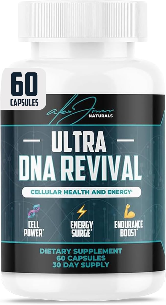 NAD+ Support Supplement | Ultra DNA Revival Formula | Cellular Energy &amp Wellness Support | Premium NMN + Resveratrol Blend | Vegan Capsules | 60 Count