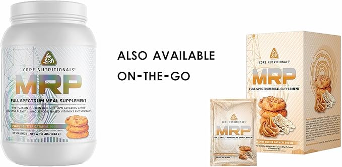 Core Nutritionals Platinum MRP Full Spectrum Meal Replacement Sustained Release for All Day Amino Acid Support 27G Protein 20 Servings (Cinnamon and Brown Sugar)