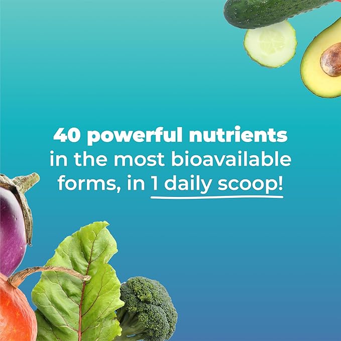 MultiAbsorb~Daily Essential Multi-Nutrient Powder for Optimal Health Vitamins Minerals Antioxidants No Fillers or Preservatives Natural Non-GMO 30 Servings (Unflavored)