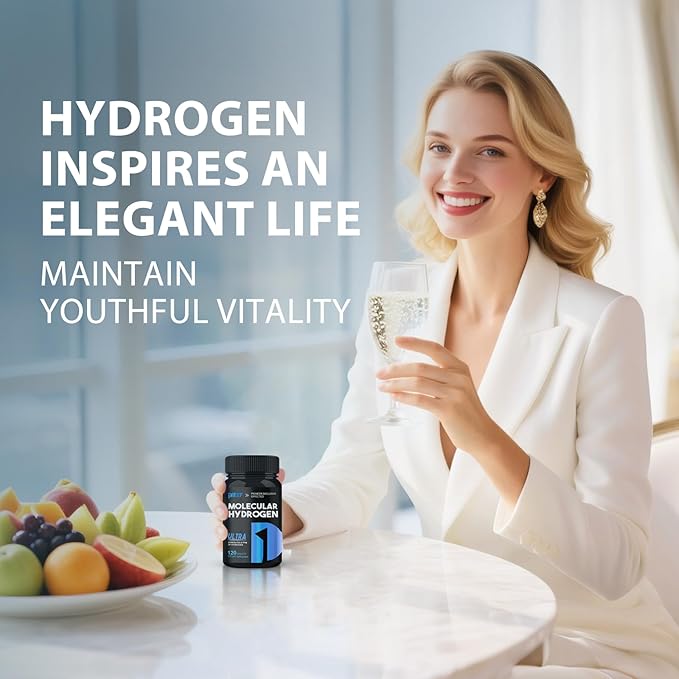 Hydrogen Water Tablets 120 Tablets Fast-Dissolving H2 Molecular Hydrogen with Magnesium Supplements Supports Brain Health Energy and Cognitive Function Non-GMO Gluten-Free &amp Vegan