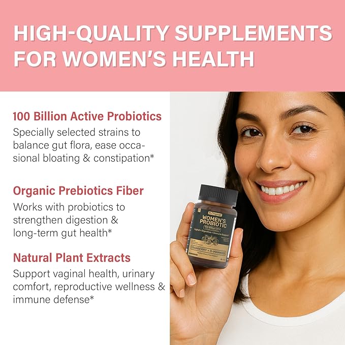12 PPM Molecular Hydrogen Tablets &amp Women’s Probiotic with Prebiotics | Daily Wellness Routine for Women | 2 Items