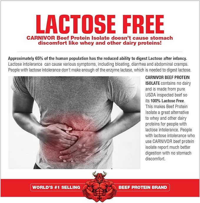 MuscleMeds CARNIVOR Beef Protein Isolate Powder Muscle Building Recovery Lactose Free Sugar Free Fat Free 23g Protein Rocket Pop 56 Servings