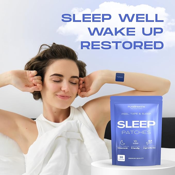 Premium Sleep Patches for Adults - 30 Pack | Extra Strength Melatonin Patches With L-Theanine &amp Ashwagandha - Sleeping Patch For Restful Nights Skin-Friendly &amp Comfortable - Fast-Acting Long