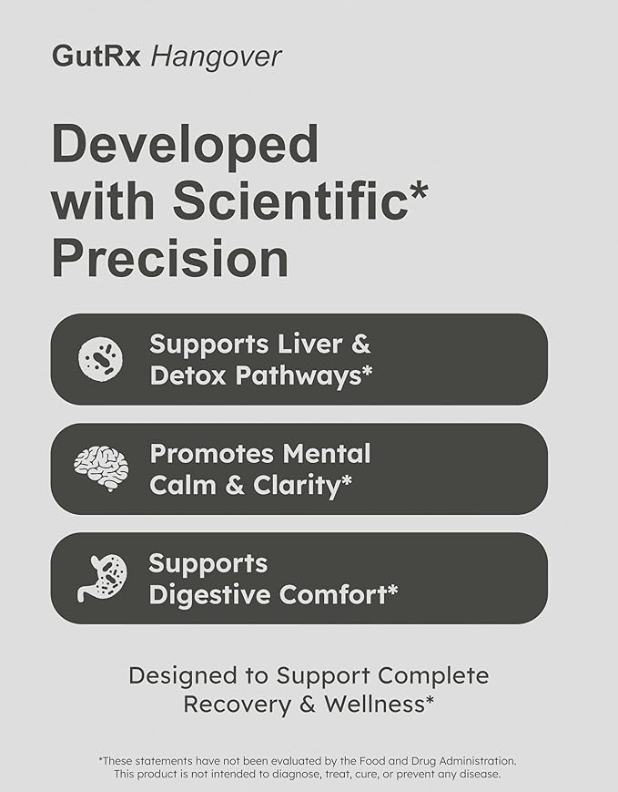 Recovery Support Supplement – Digestive &amp Nervous System Support with Milk Thistle NAC Magnesium &amp B Vitamins 30 Servings