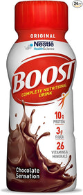 BOOST Original Ready to Drink Nutritional Drinks Rich Chocolate 8 Fl Oz Bottles (Pack of 24)