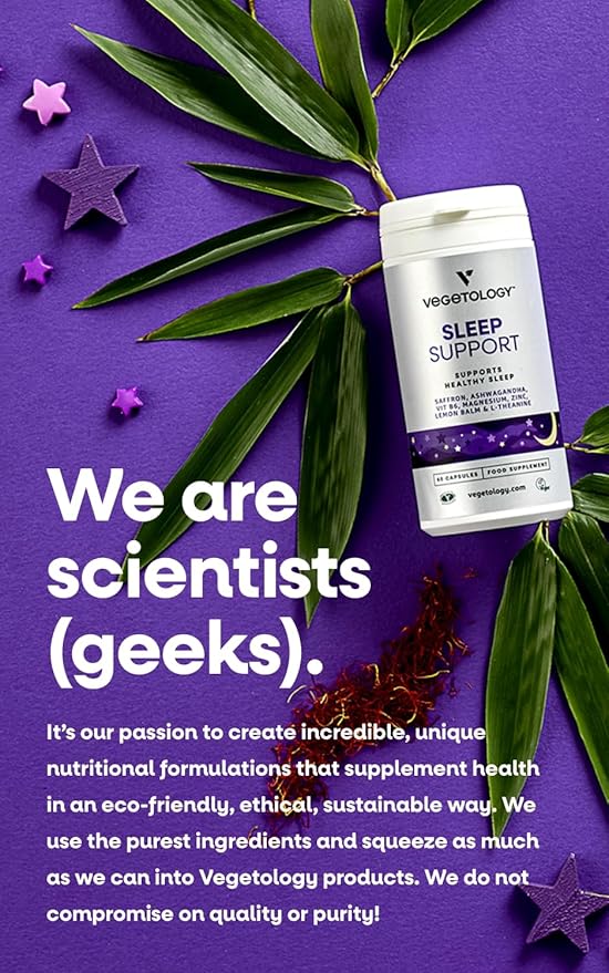 Sleep Support Vegan Supplements (60 Capsules) — Deep Sleep Supplements for Adults and Children — Sleep Calm Food Supplement — Healthy Sleep Aid — Supplements to Help Sleep