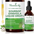 Soursop Bitters Liquid Drops 11-in-1 Herbal Blend with Soursop Extract Sea Moss Moringa Turmeric Black Cumin &amp Milk Thistle Soursop Drops for Daily Wellness 2 Fl Oz