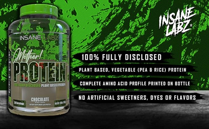 Insane Labz Mother Protein100% Fully Disclosed Plant Based Protein (28 Servings Vanilla)