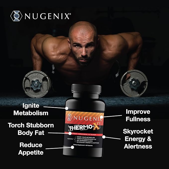 Nugenix Thermo-X: Thermogenic Fat Burner Supplement for Men Extreme Metabolic Accelerator 120 Count