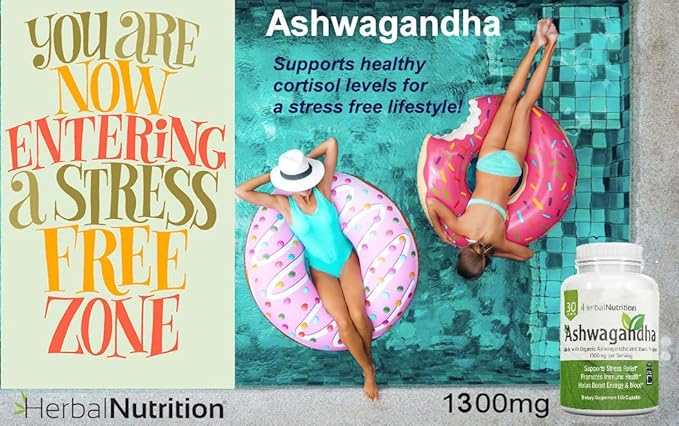 Herbal Nutrition Organic Ashwagandha 120 Vegan Capsules Withania somnifera Root Powder Traditional Ayurvedic Herb for Balance Calm &amp Daily Wellness Non-GMO Plant-Based Tested for Quality