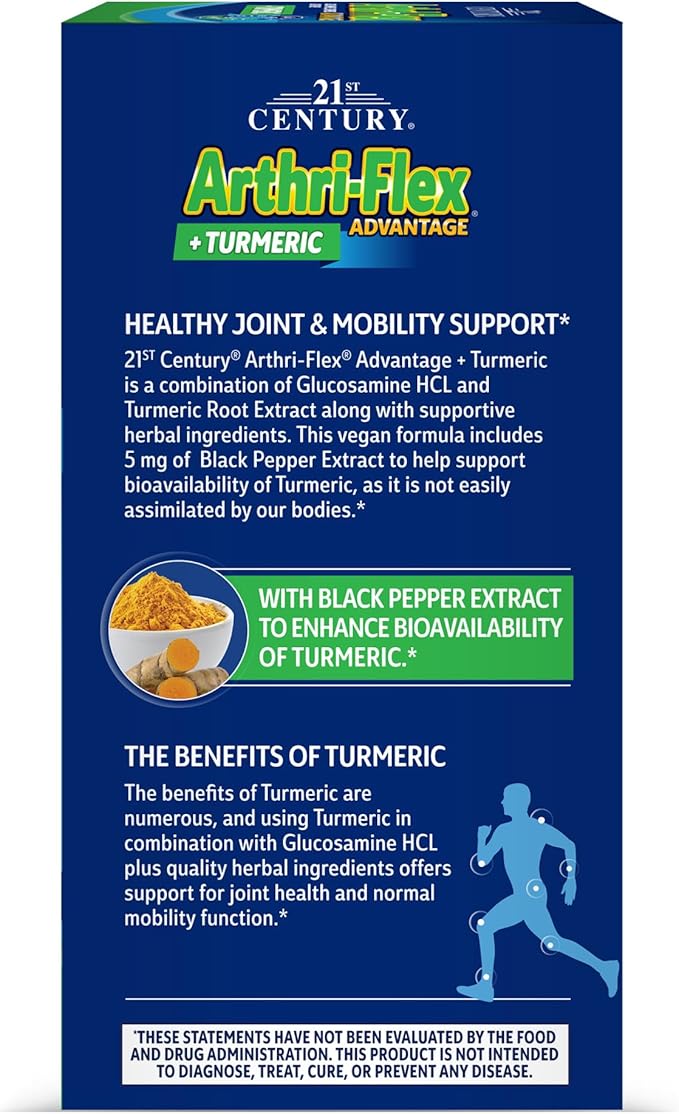 21st Century Arthri-Flex Advantage Plus Turmeric Vegetarian Capsules 90 Count