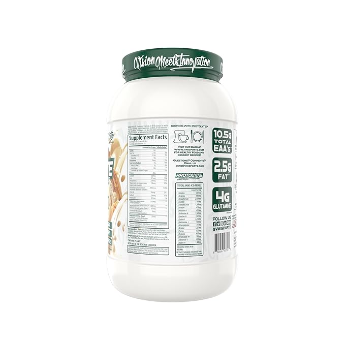 Protolyte Natural Plant Protein by VMI Sports with Electrolytes and Enzymes | Zero Sugar – Zero Dairy – Gluten Free | 20 G Protein + 10.5 G of EAAs (25 serving Vanilla Peanut Butter)
