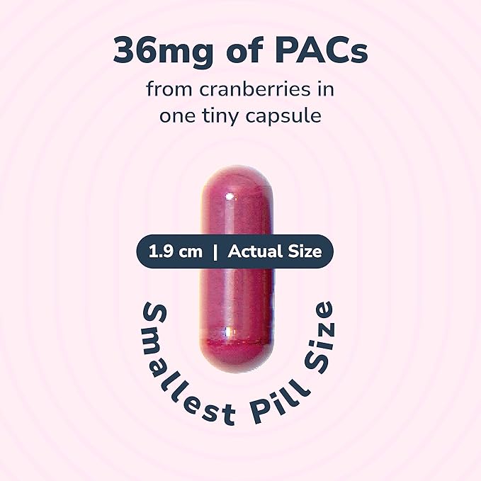 Utiva Cranberry PACs – Clinically Studied Ingredients 36mg PACs for UTI Avoidance - Supplement for Urinary Tract Health for Women and Men – Cranberry Extract Pills for Bladder Health 90 Vegi Capsules