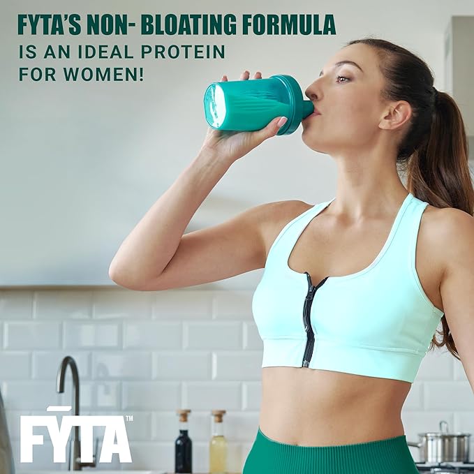 FYTA - Vanilla Protein Powder Plant Based with Better Taste &amp Texture Than Whey Protein - Non-GMO &amp Dairy Free Protein Powder Vegan for Women &amp Men - Caramel Vanilla 630g