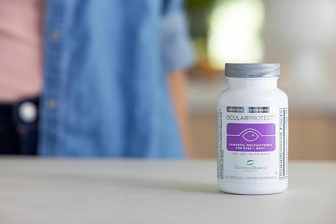ScienceBased Health OcularProtect – Daily Multivitamin with Advanced Eye Health Support – 40+ Key Nutrients with Lutein Zeaxanthin Turmeric &amp Quercetin – Immune &amp Antioxidant Support