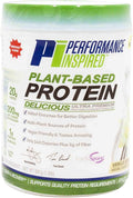 Performance Inspired Nutrition Plant-Based Protein Powder – All Natural – 20G Protein – 1B Probiotics – Digestive Enzymes – Fiber Packed – Gluten Free – Vanilla Bean – 1.5lb