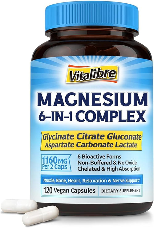6 in 1 Magnesium Complex 120 Caps and Magnesium Ashwagandha Complex 90 Caps