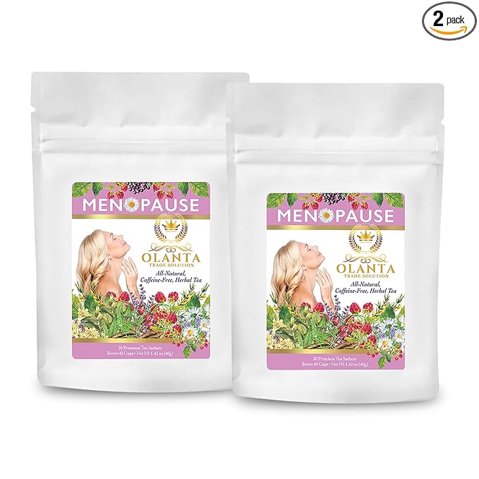 MENOPAUSE TEA - Natural menopause support menopause relief supplements for women hot flashes menopause relief natural Menopause wellness - 40 Premium Tea Sachets