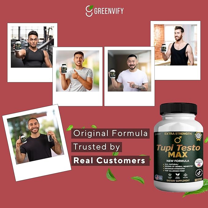 Tupi Testo MAX Organic Maca Root Blend Black Pepper 60 Capsules 30-Day Supply (3)