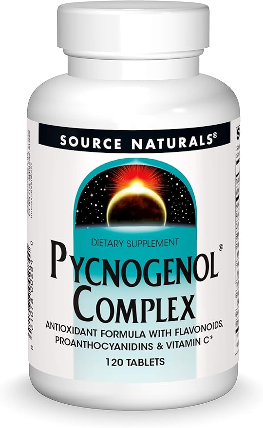 Source Naturals Pycnogenol Complex Antioxidant Formula Rich in Flavonoids Proanthocyanidins &amp Vitamin C - 12 Tablets