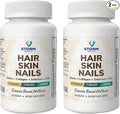 Hair Skin &amp Nails – High-Potency Formula with Biotin B-Complex Hyaluronic Acid Zinc Selenium &amp Collagen – 30 Tablets – 30 Servings (30 Count (Pack of 2))
