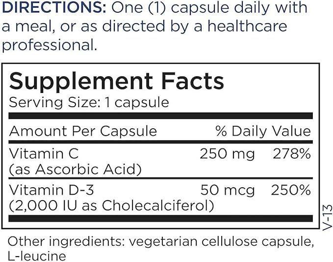 Metabolic Maintenance Vitamin D3 2000 IU - Delivers 50 mcg Vitamin D3 - Supports Bone Strength Immune Balance &amp Mood Wellness - 120 Servings - 120 Capsules