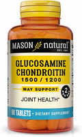 MASON NATURAL Glucosamine Chondroitin 1500/1200 2 Per Day with Vitamin C - Supports Joint Health Improved Flexibility and Mobility* 90 Capsules